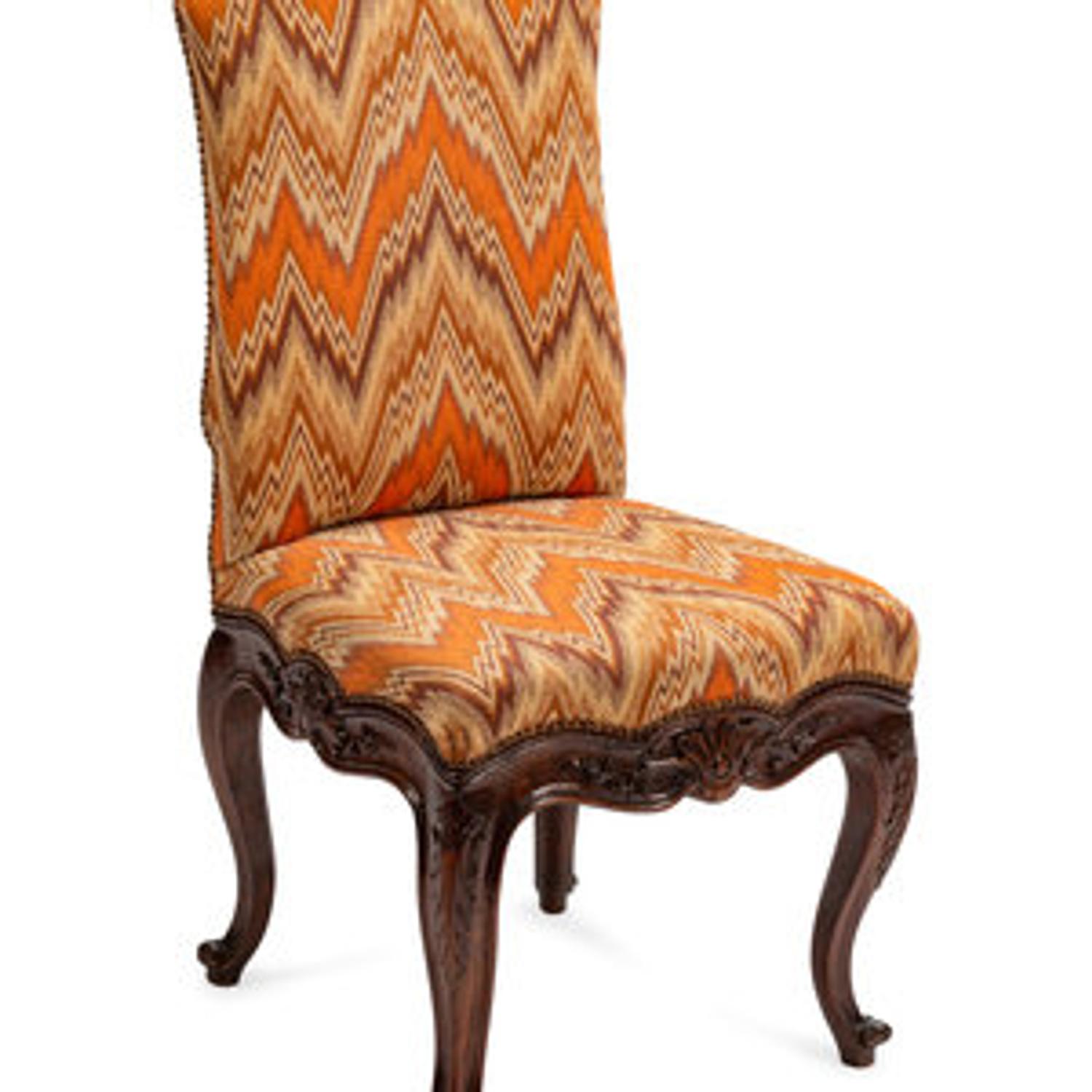 A Set of Eight Continental Carved Walnut Dining Chairs — LATE 18TH/EARLY 19TH CENTURY