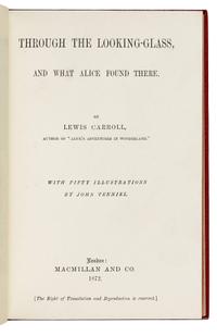DODGSON, Charles Lutwidge ("Lewis Carroll", 1832-1898). Alice's Adventures in Wonderland . New York: D. Appleton, 1866.
