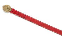 A Gianni Versace Red Leather Belt, Size 100/40.