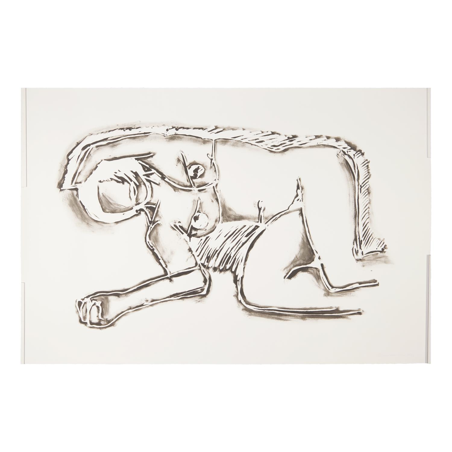 Tom Wesselmann (American, 1931-2004) — Monica Lying on Her Side with Scribbles, 1990