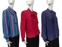 Three Blouses, Gucci, Saint Laurent and Adolfo, 1980s