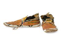 Cheyenne Quilled and Beaded Moccasins