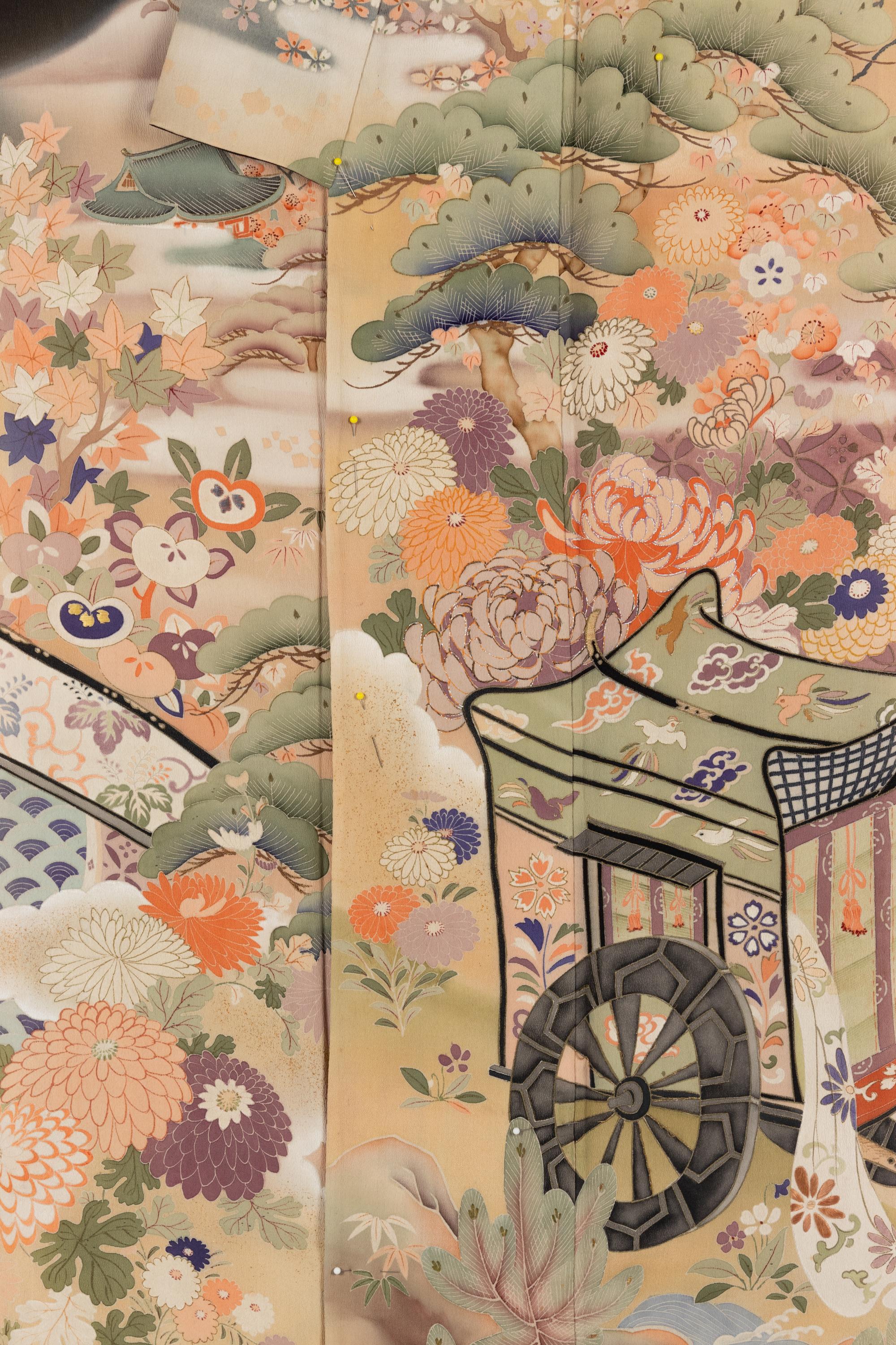 A Japanese Kuro Tomesode Kimono