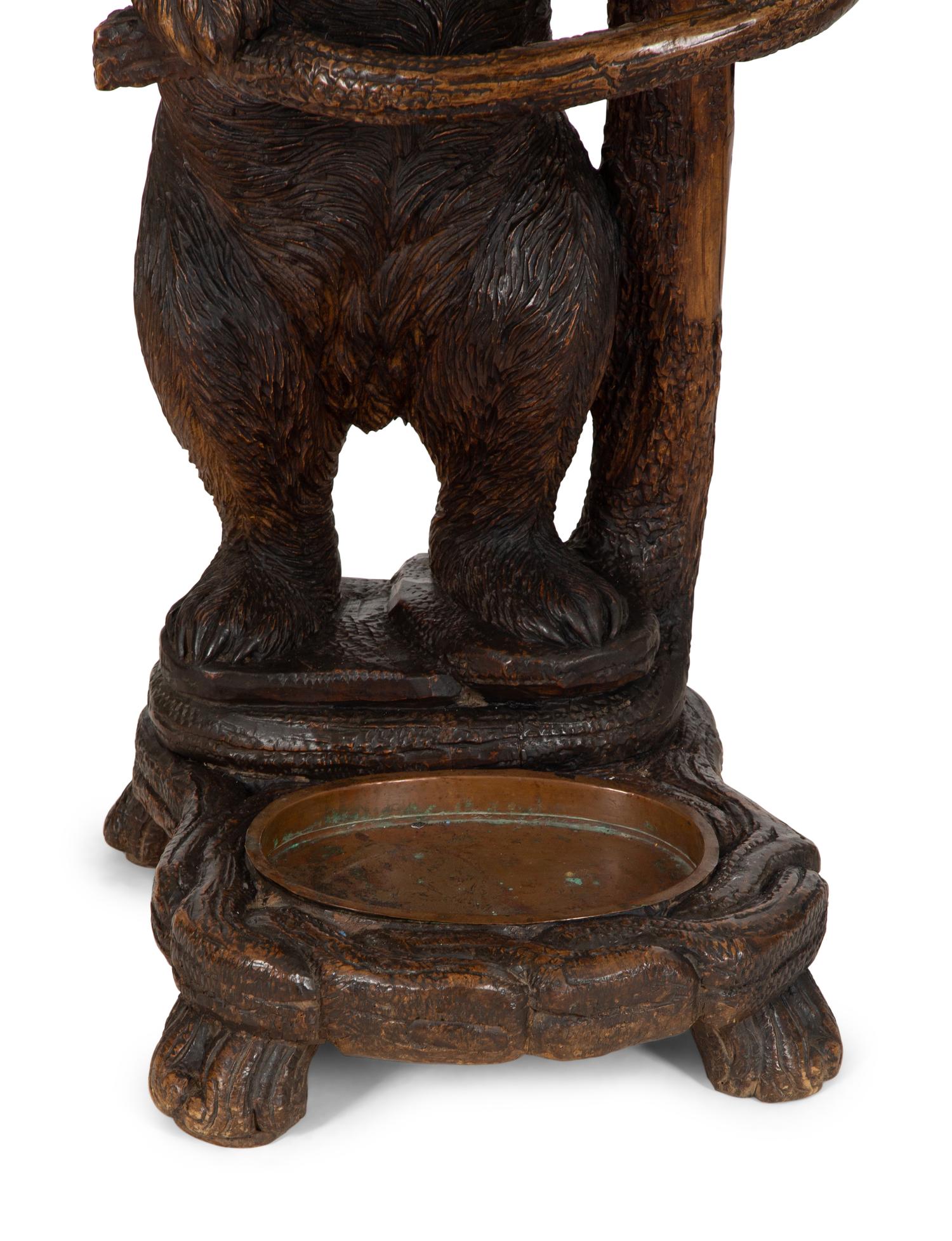 A Swiss Black Forest Bear Hall Stand