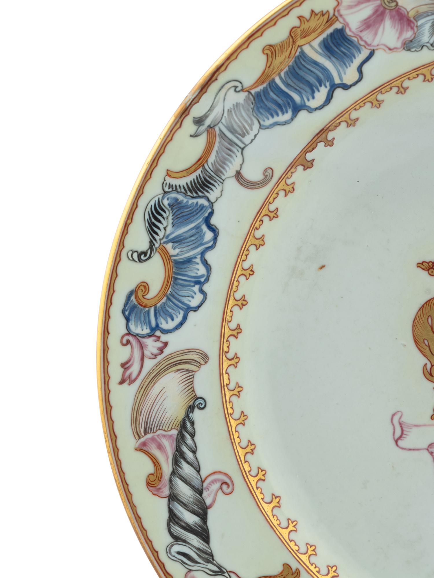 A Large Chinese Export Porcelain Armorial Charger for the Dutch Family Tulleken