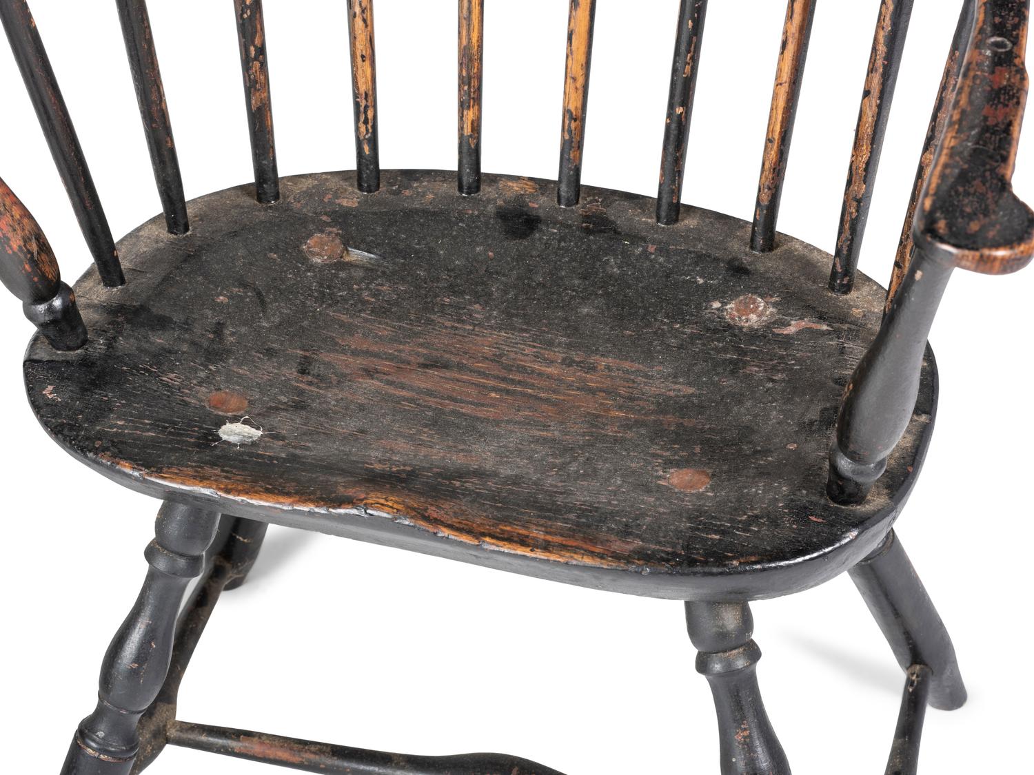 Three Paint Decorated Windsor Chairs