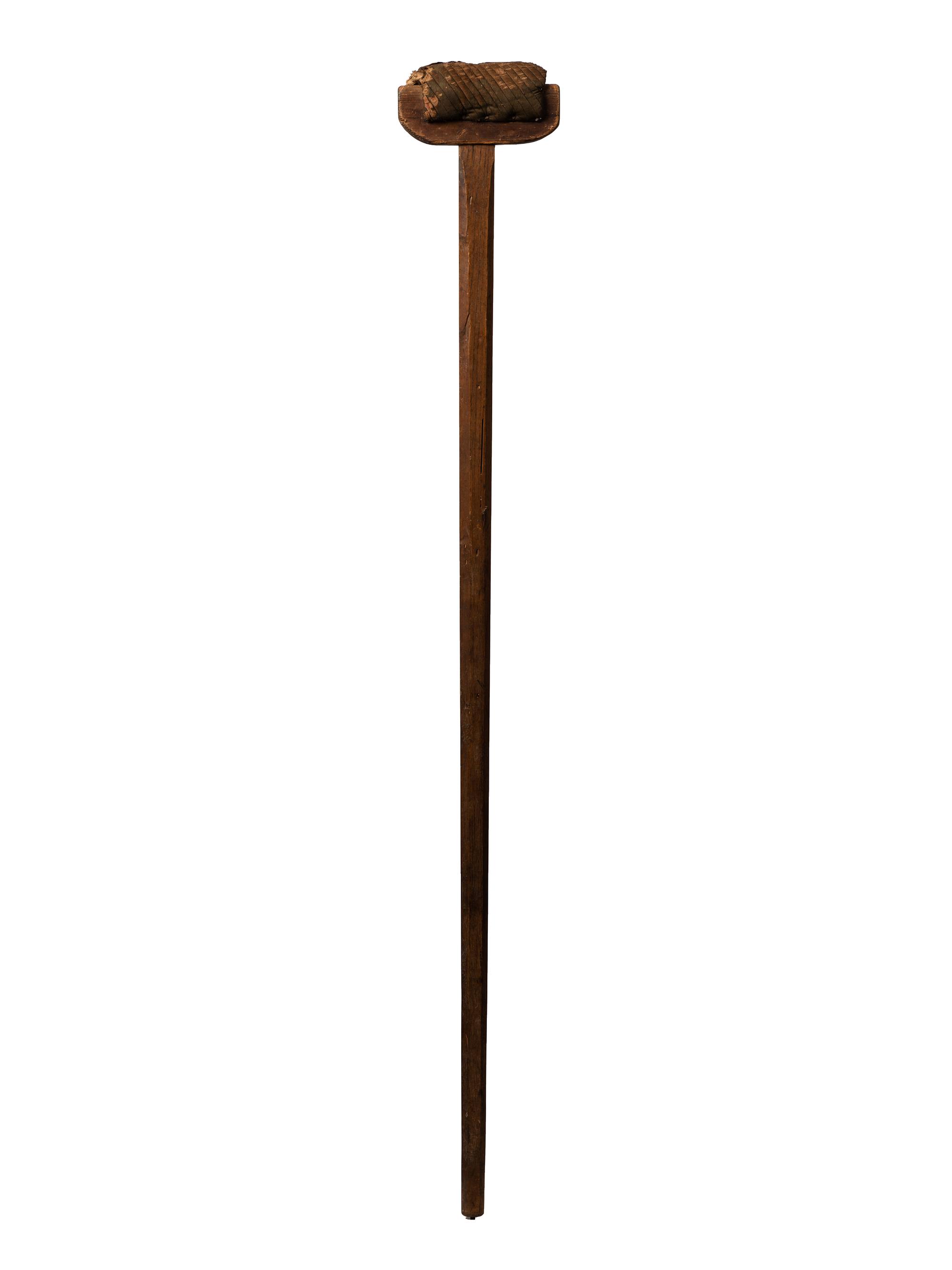 [CIVIL WAR]. Crutch with padding constructed from frock coat lining.