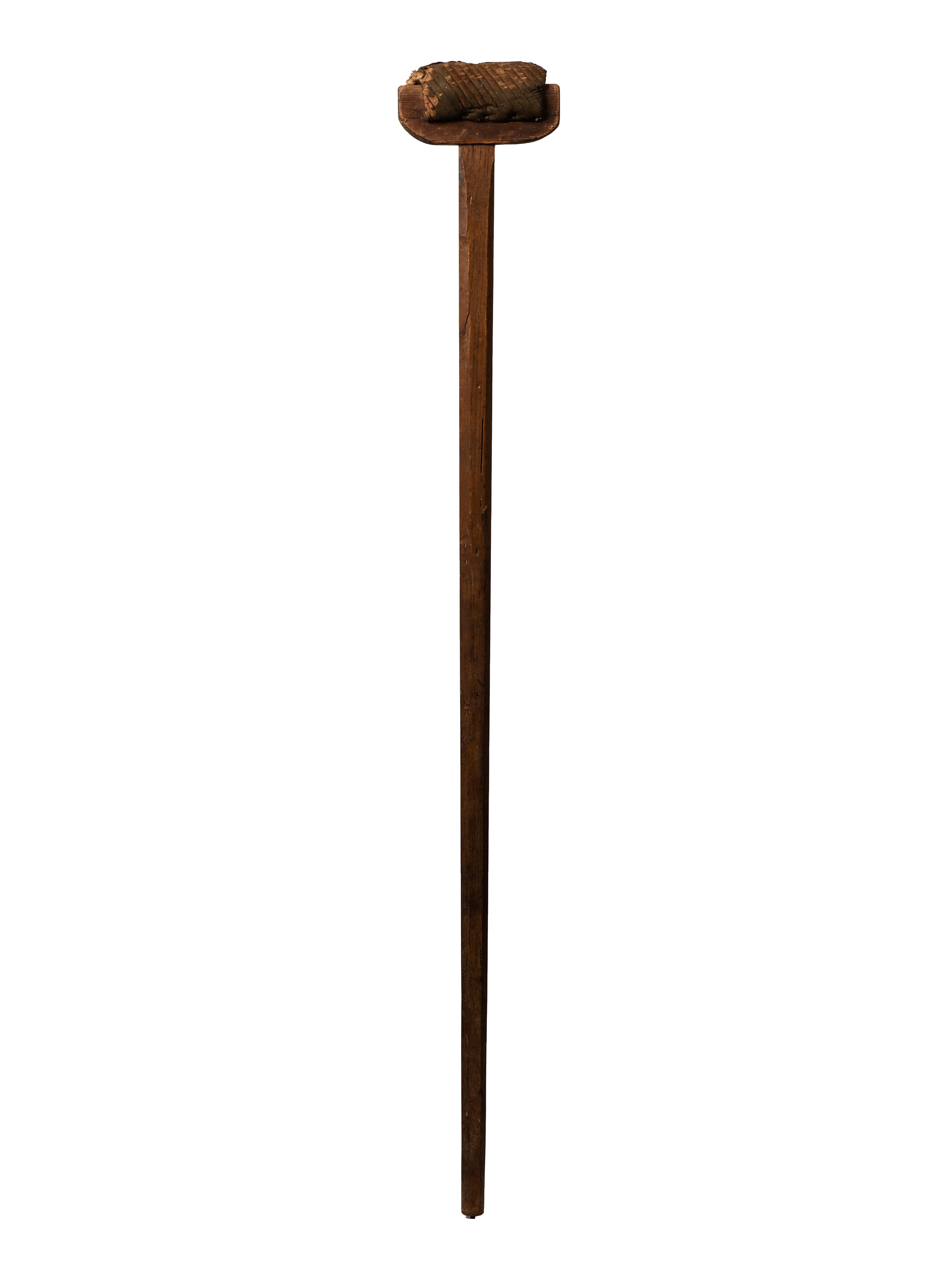 [CIVIL WAR]. Crutch with padding constructed from frock coat lining.