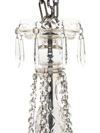 A Georgian Style Cut Glass Six-Light Chandelier