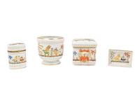 Four Tiffany and Co. for Le Tallec Cirque Chinois Porcelain Table Articles