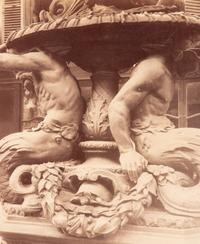 A pair of photographs depicting fountains ( Fontaine, rue Geoffrey Saint-Hilaire , 1905; Fontaine, faubourg Saint-Martin , 1912)