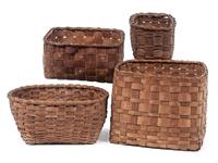 Northeastern Split Ash Baskets, with Potato Stamped Decorations