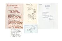 (BALLET RUSSE) BERMAN, EUGENE A costume design together with correspondence pertaining to the Ballet Rouse.