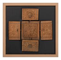 A Group of Wooden Biscuit or Cookie Molds