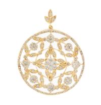 A 14 Karat Yellow Gold and Diamond Pendant, EFFY, 6.30 dwts.