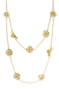 An 18 Karat Yellow Gold and Citrine "Flower Power" Station Necklace, Paul Morelli, 15.70 dwts.