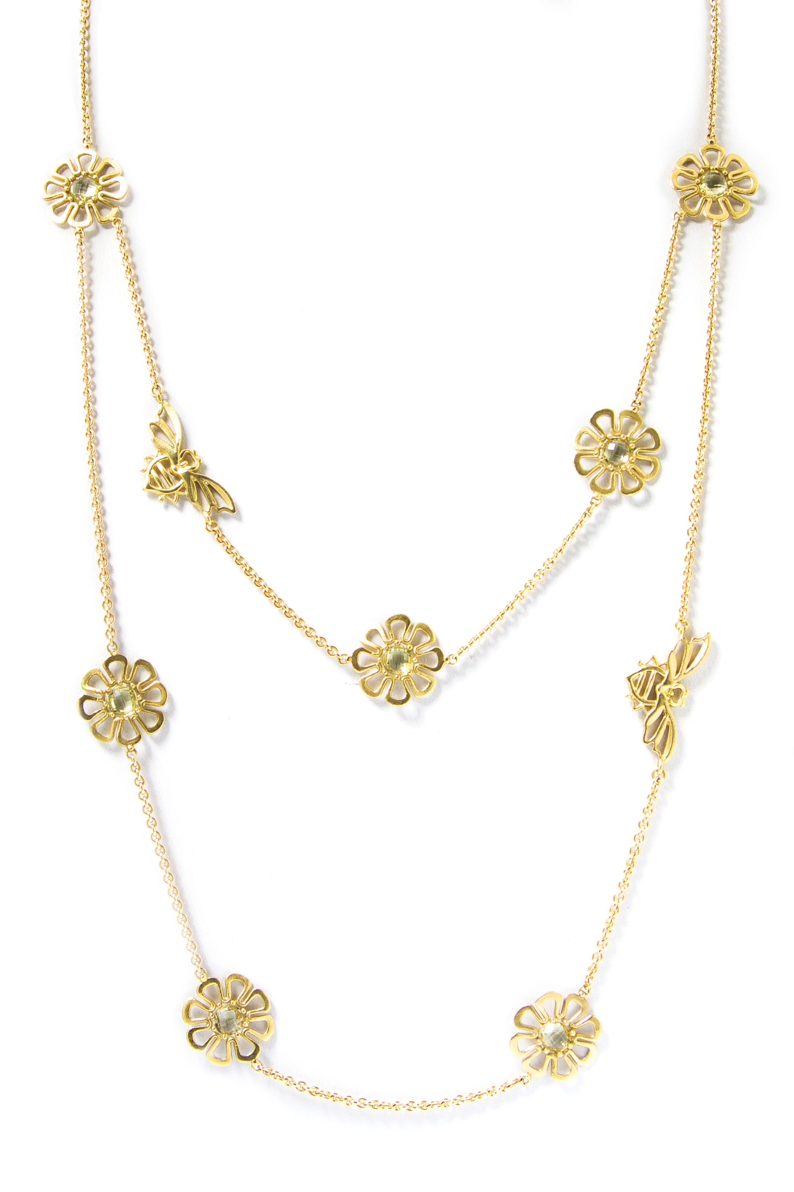 An 18 Karat Yellow Gold and Citrine "Flower Power" Station Necklace, Paul Morelli, 15.70 dwts.