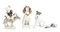 Four Hutschenreuther Porcelain Figures Height of tallest 8 inches. — 20TH CENTURY