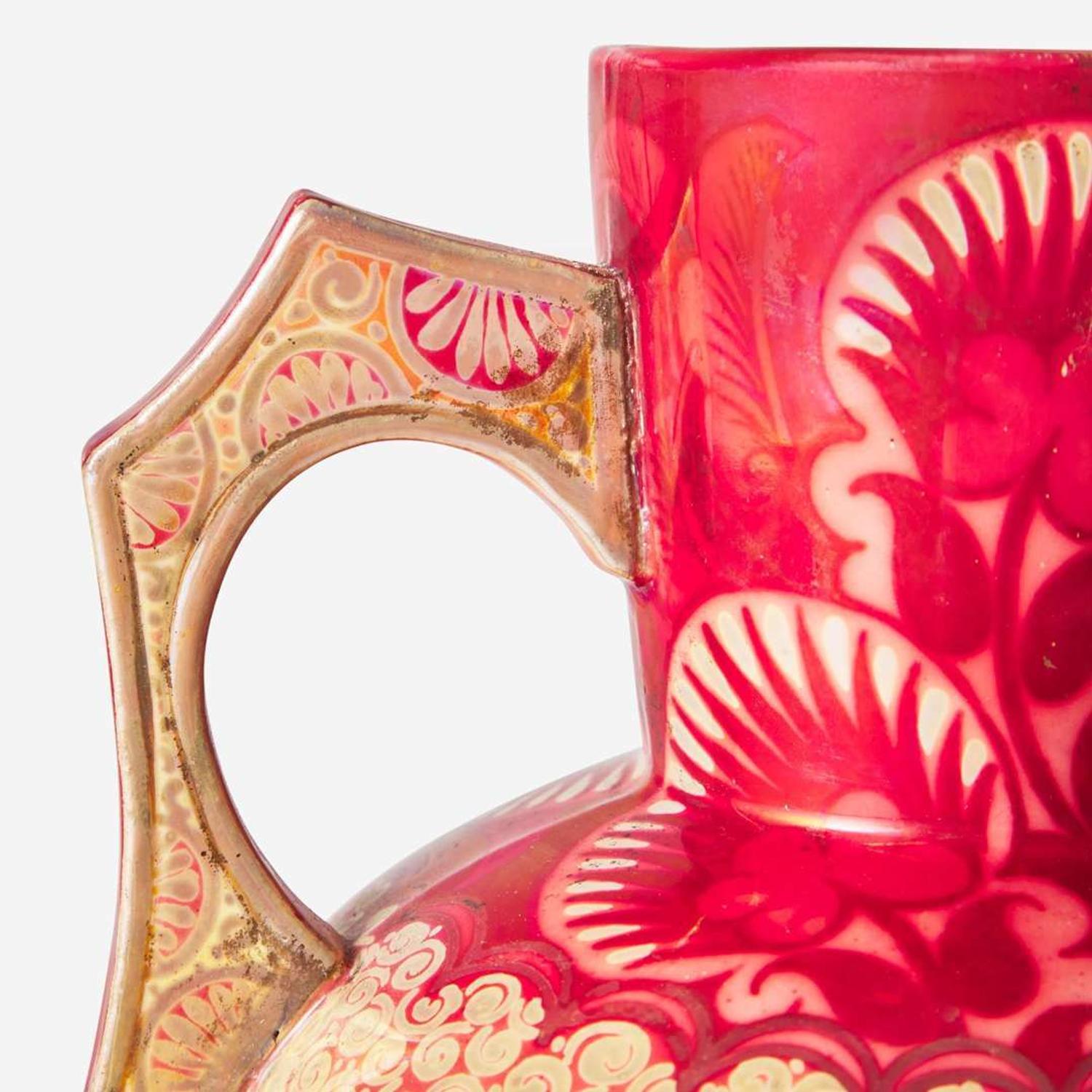 A two-handled lustre glazed earthenware vase William De Morgan (English, 1839-1917), England, early 20th century