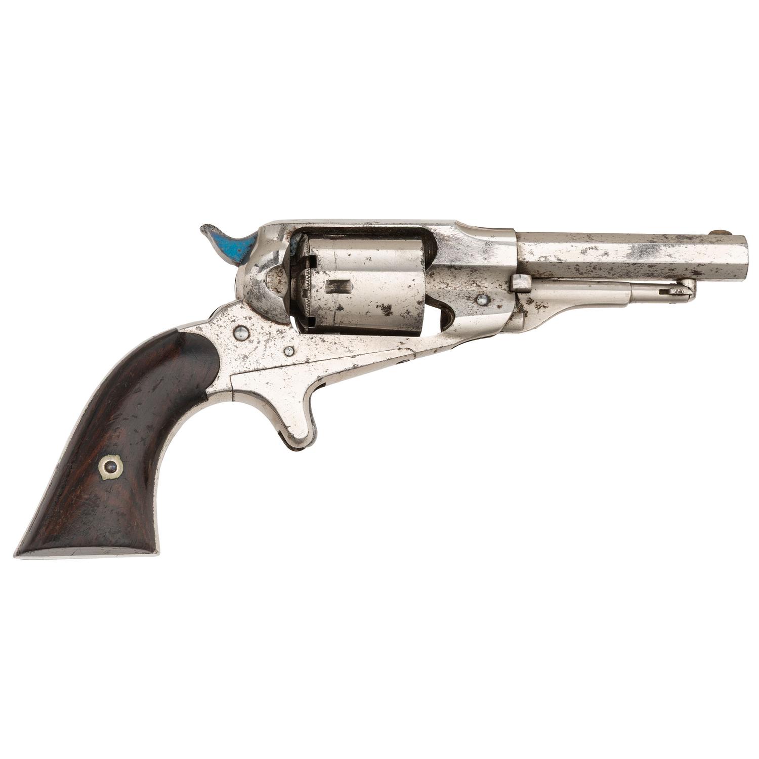 Remington New Model Pocket Factory Converted Nickel Revolver
