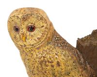 A Painted Cast Iron Owl Doorstop