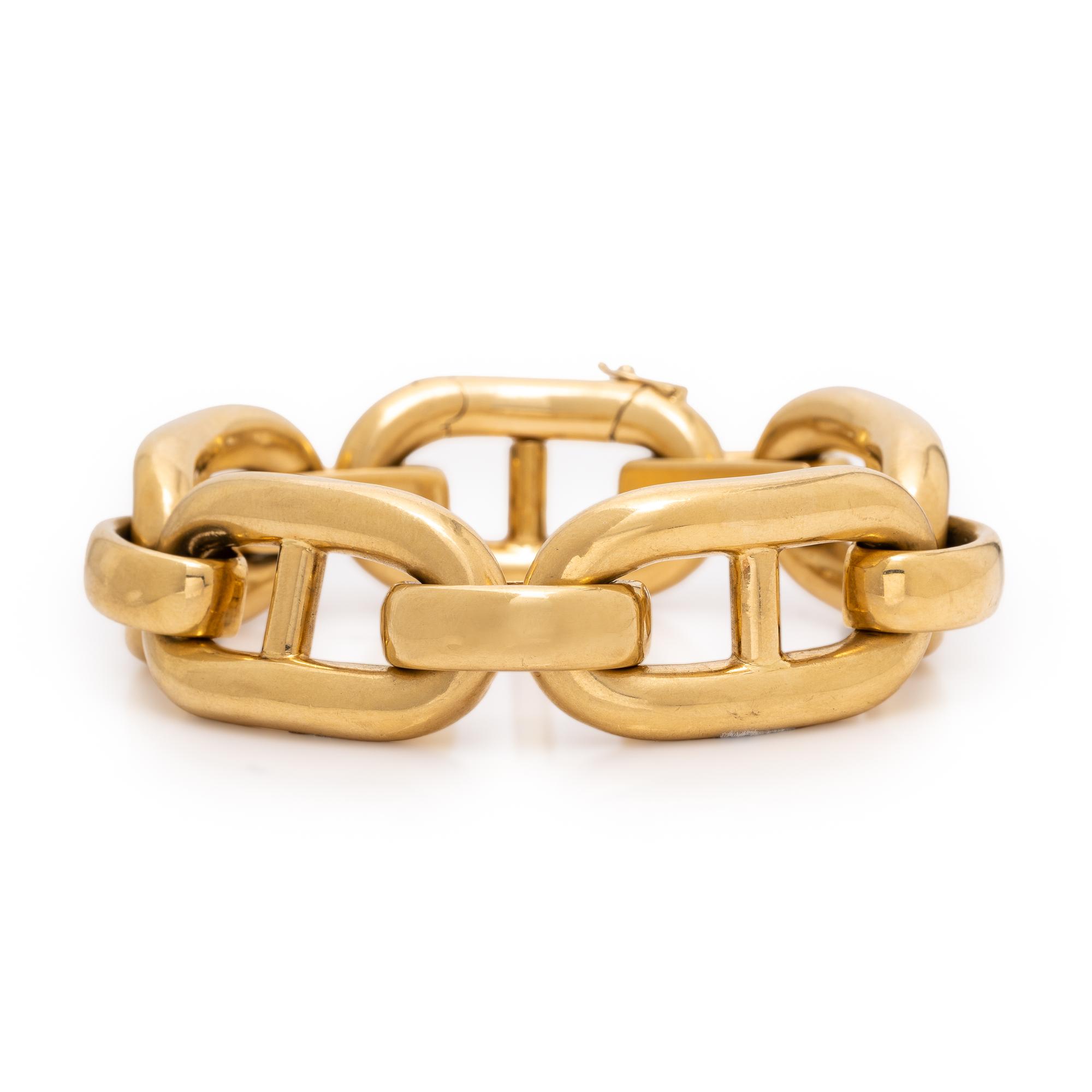 Yellow Gold Mariner Link Bracelet
