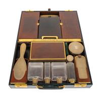 An Asprey Leather-Mounted Travel Case and a Cross Travel Case — SECOND QUARTER 20TH CENTURY