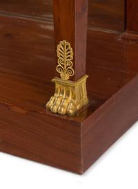 An Empire Gilt Bronze Mounted Marble-Top Mahogany Console