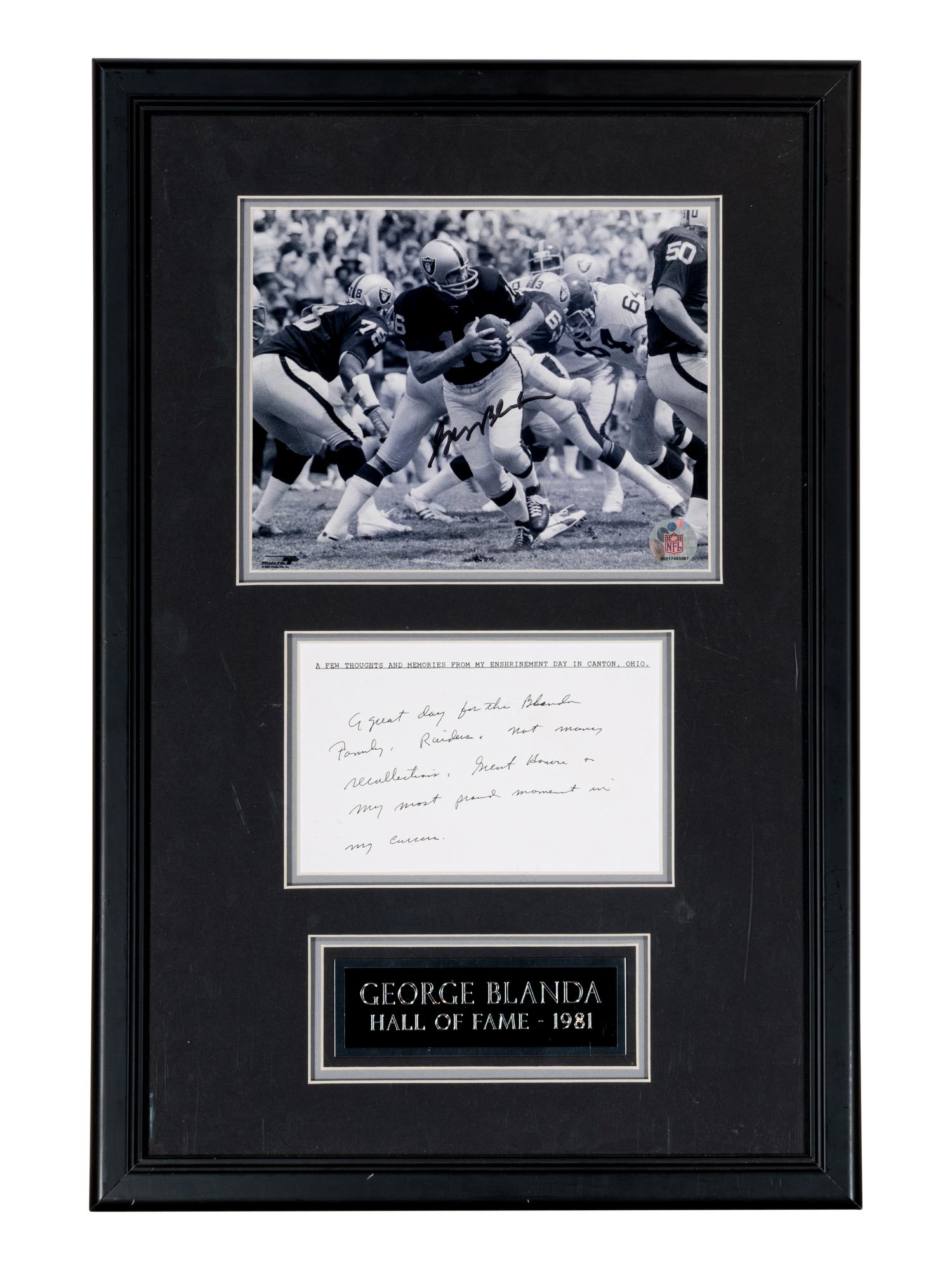 A Group of Hall of Fame Quarterback Signed Displays Featuring Terry Bradshaw, Dan Marino and George Blanda