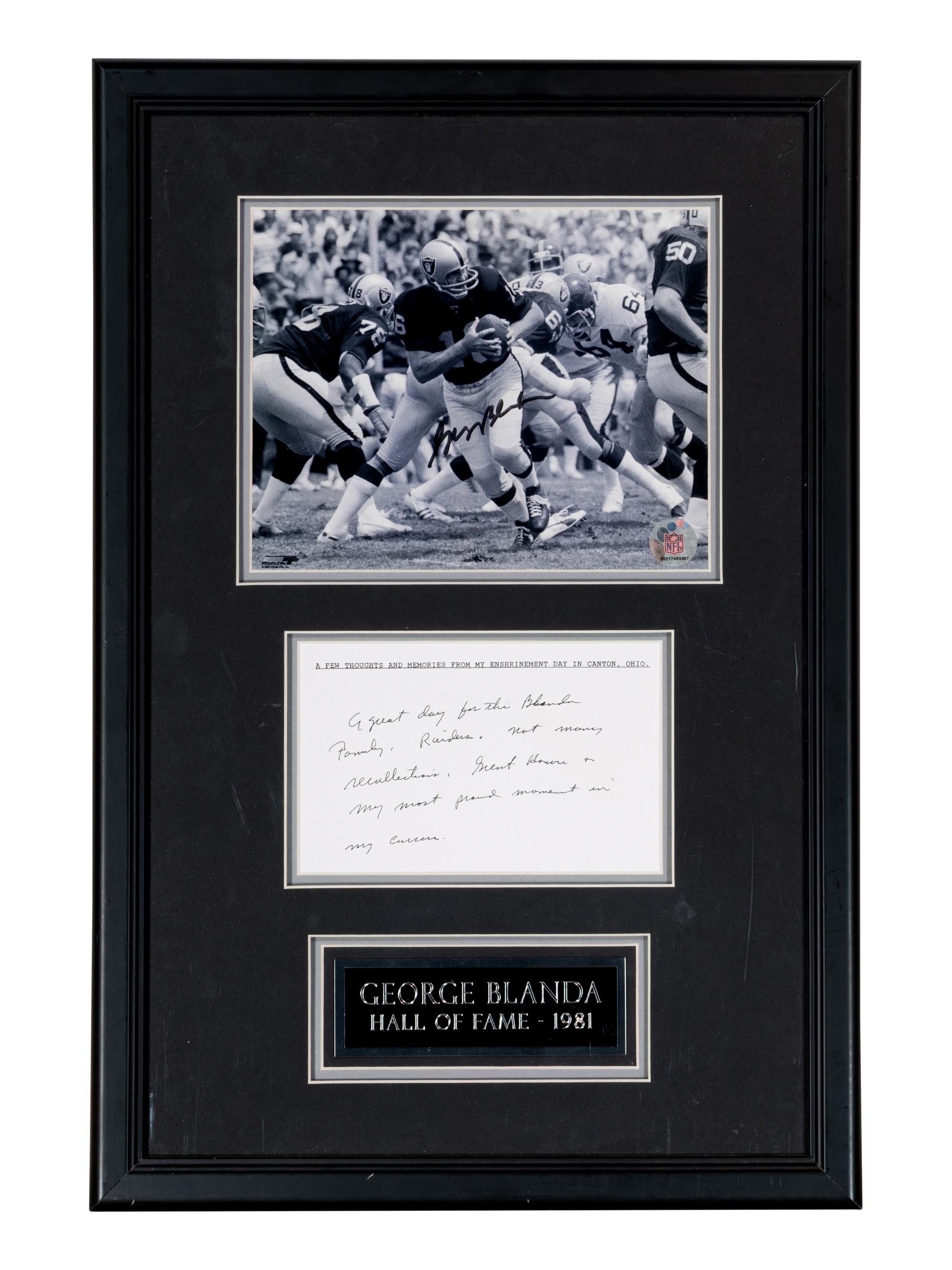 A Group of Hall of Fame Quarterback Signed Displays Featuring Terry Bradshaw, Dan Marino and George Blanda