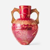 A two-handled lustre glazed earthenware vase William De Morgan (English, 1839-1917), England, early 20th century
