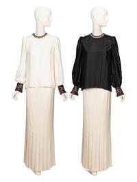 Two Vintage Silk Blouses & A Chanel Silk Skirt