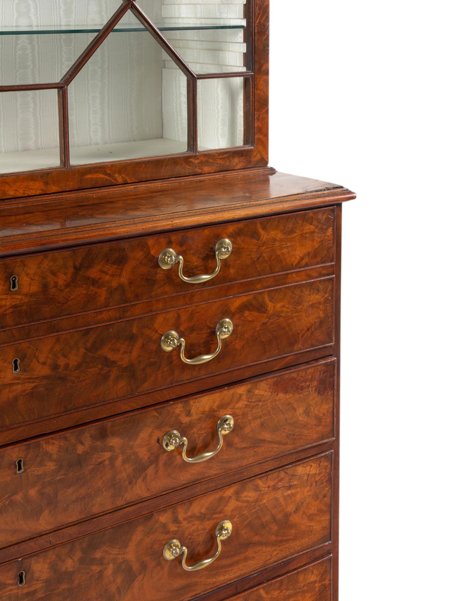 A George III Mahogany Secretary Bookcase