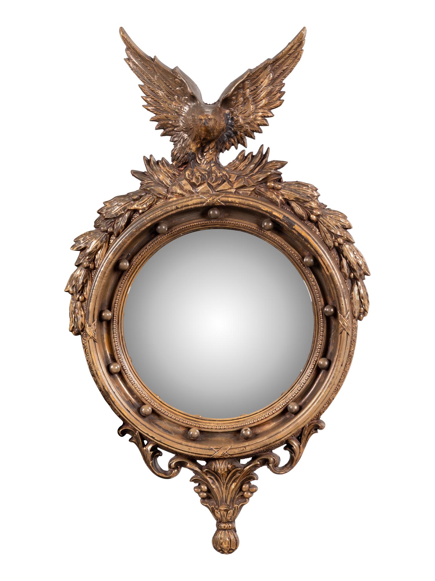 A Federal Style Painted Resin or Composition Mirror