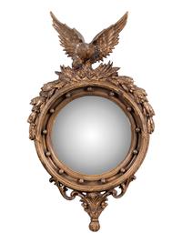 A Federal Style Painted Resin or Composition Mirror