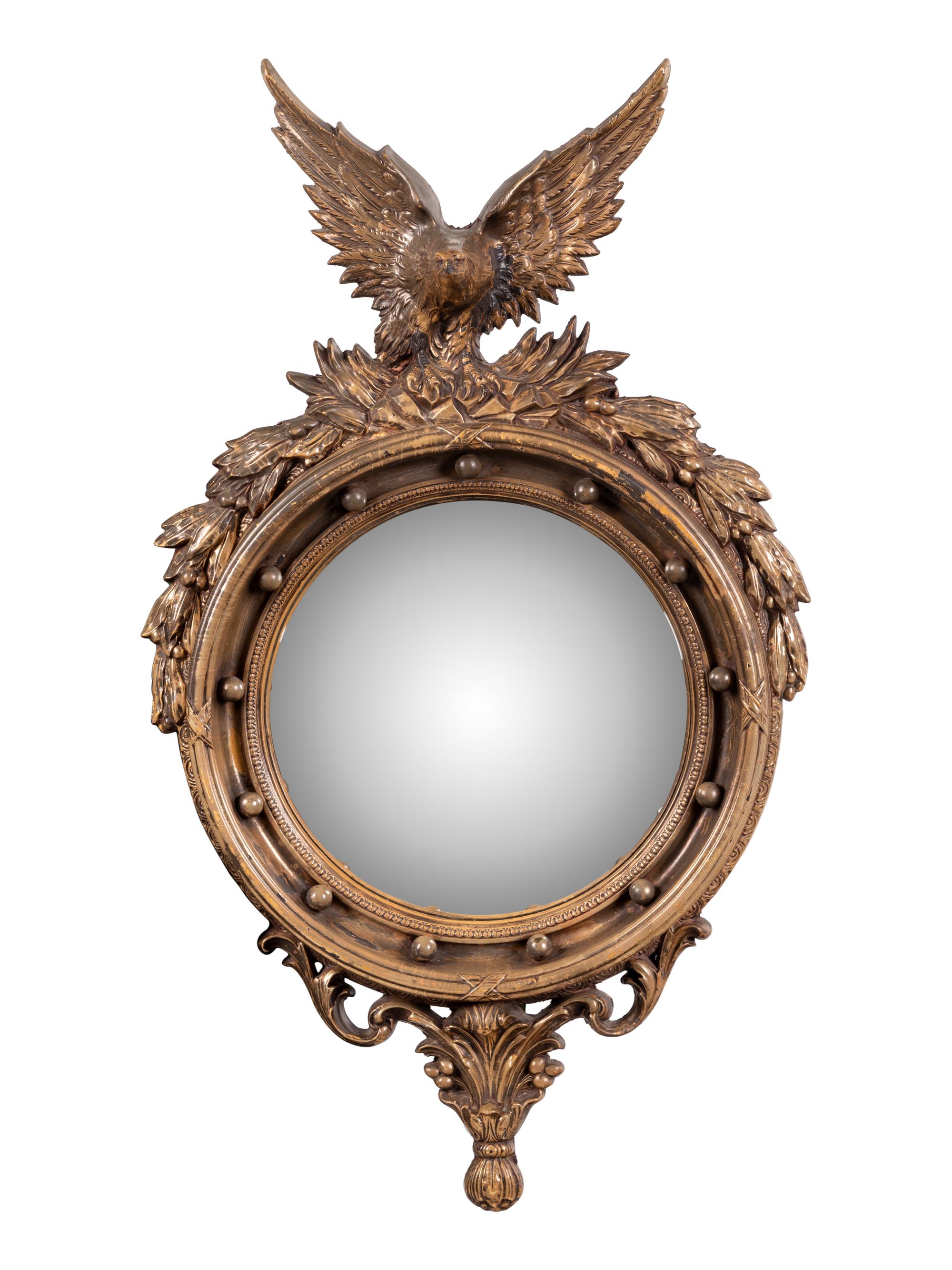 A Federal Style Painted Resin or Composition Mirror