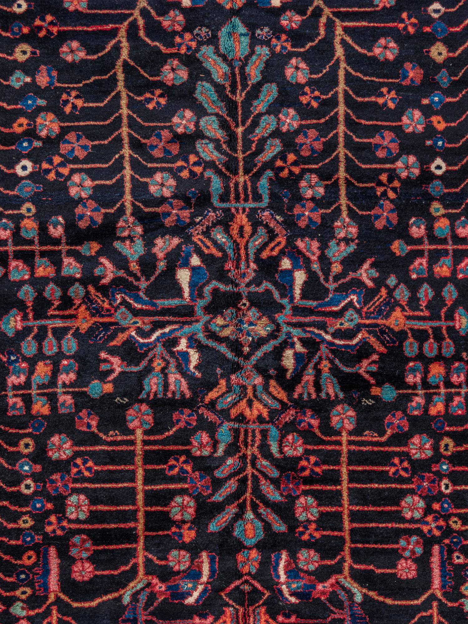 A Blue-Ground Malayer Wool Rug