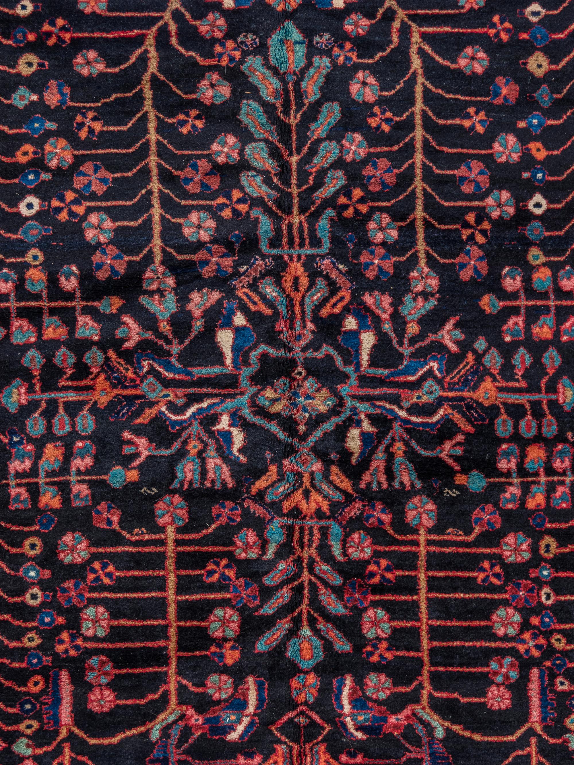 A Blue-Ground Malayer Wool Rug