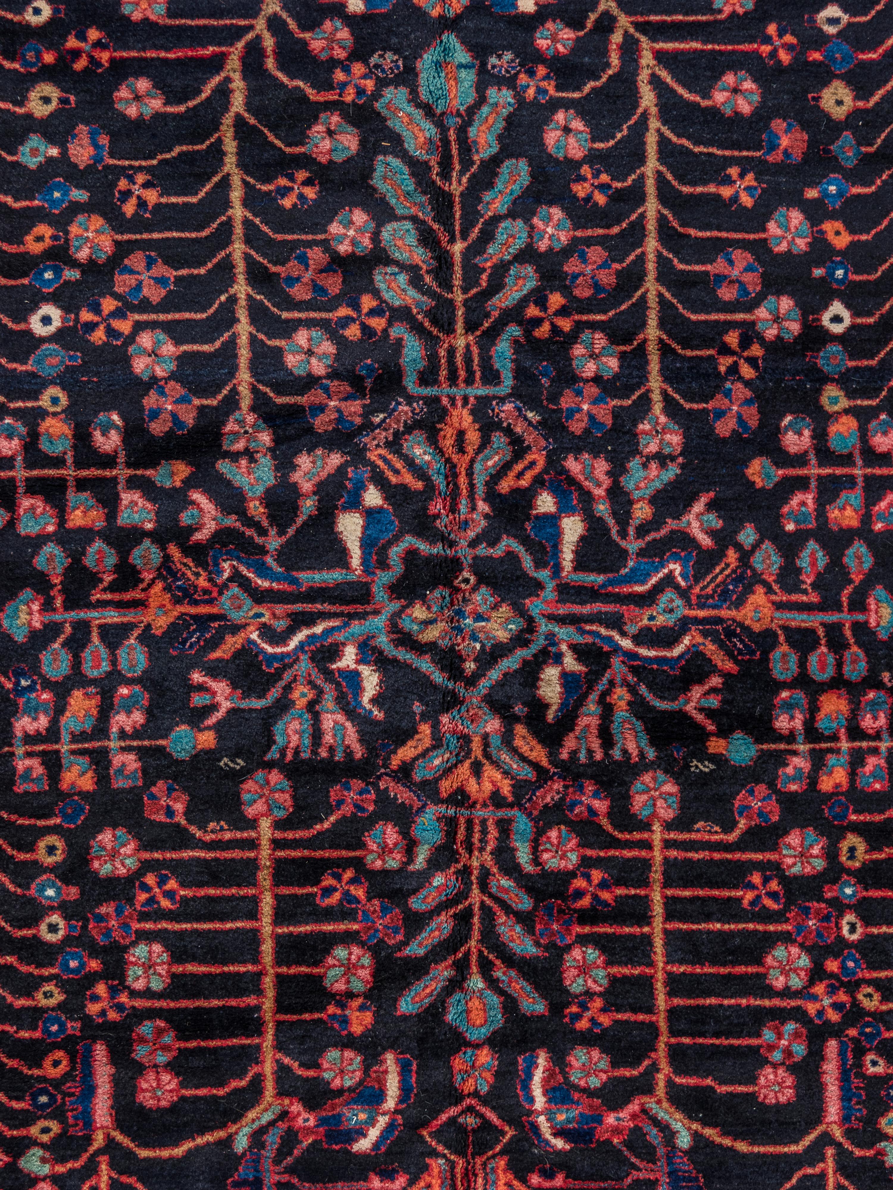 A Blue-Ground Malayer Wool Rug