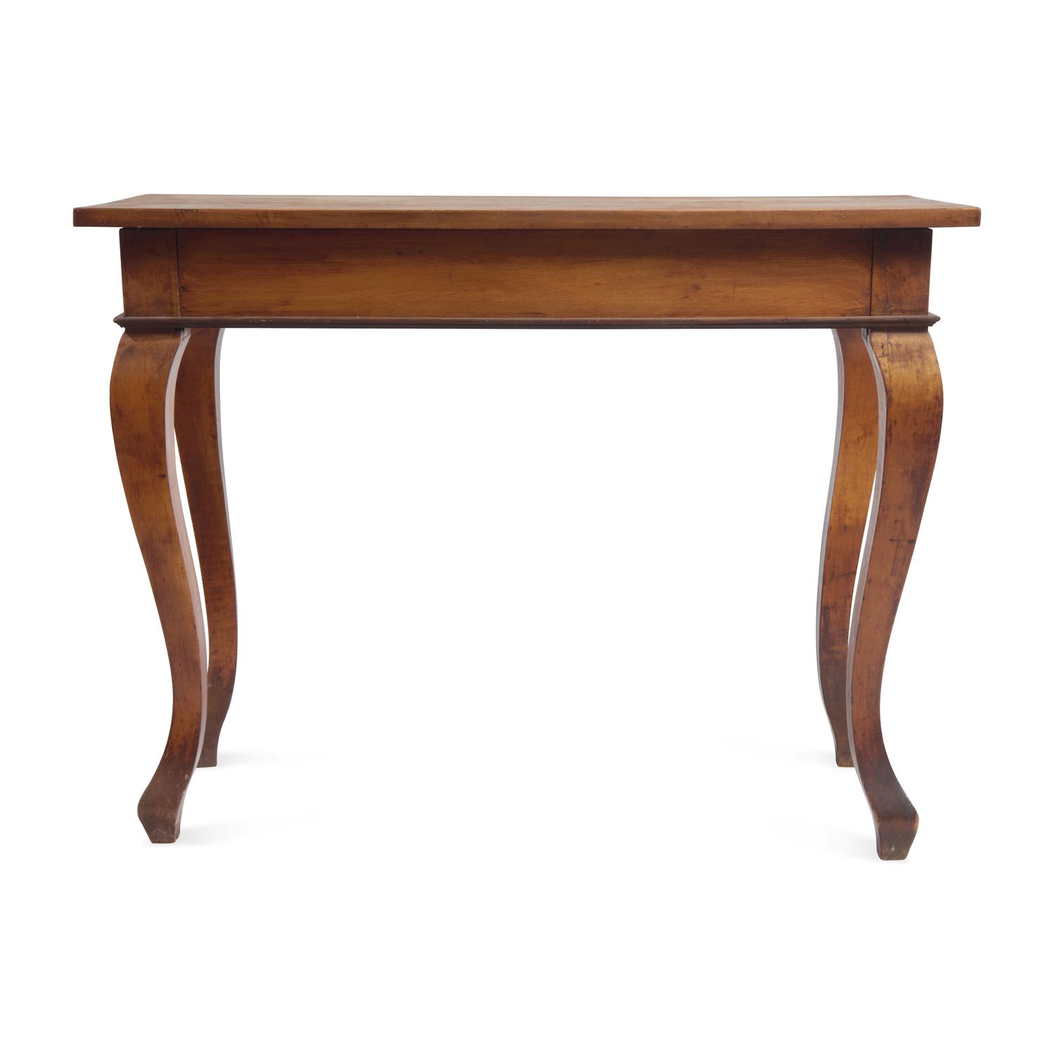 A Rococo Revival Cherry or Birch Side Table