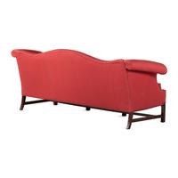A Chippendale Style Carved Mahogany Camelback Sofa