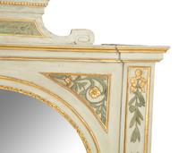 A North Italian Painted and Parcel Gilt Mirror