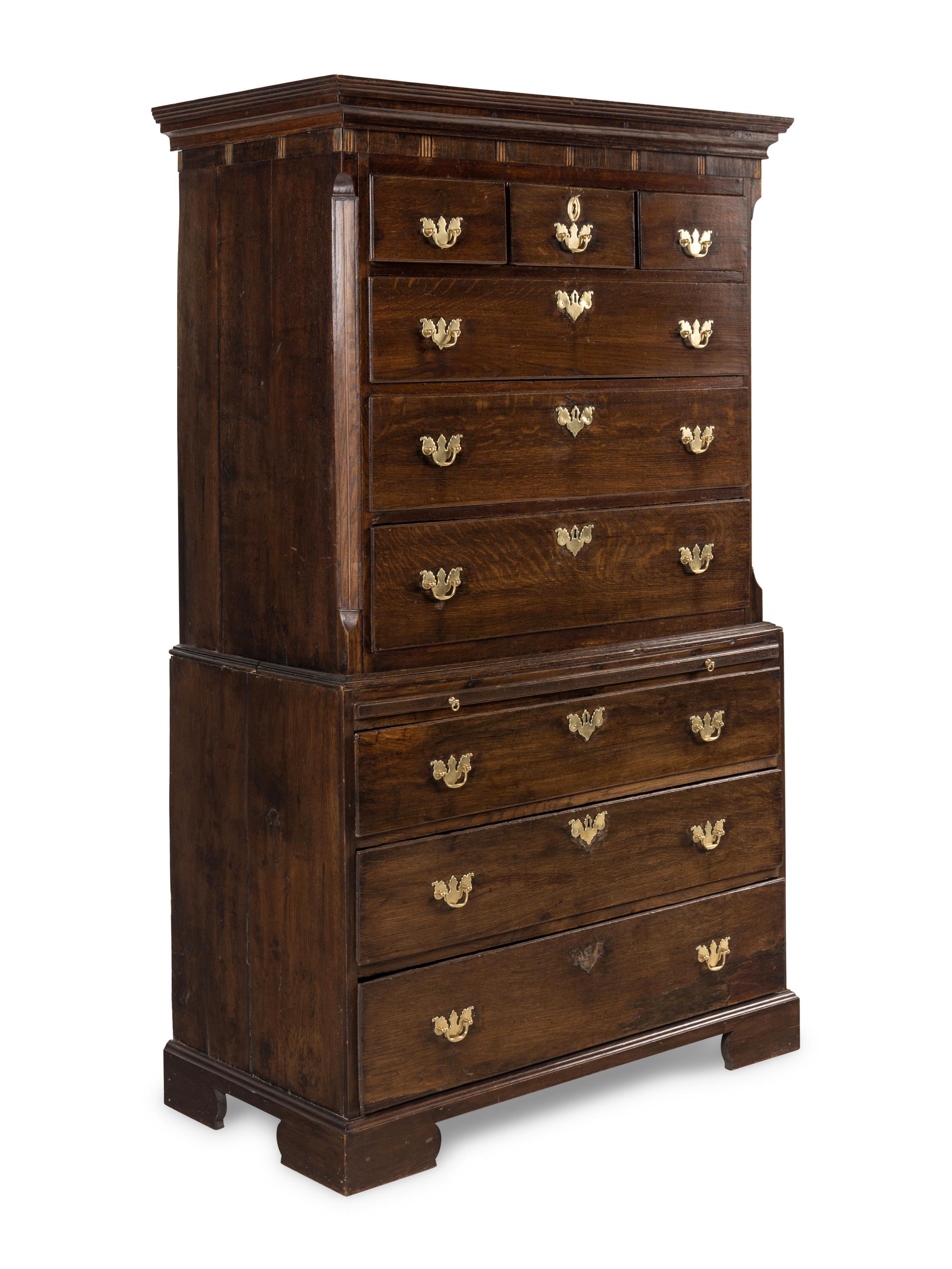 A George III Oak Chest-on-Chest