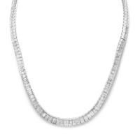 A Platinum and Diamond Riviera Necklace, 55.20 dwts.