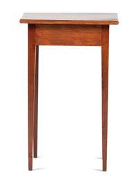 A Federal Cherrywood One-Drawer Work Table