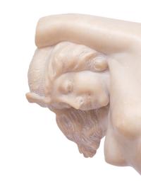An Italian Alabaster Figural Lamp