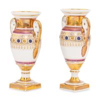 A Near Pair of Paris Porcelain Urns