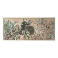 A Pair of Chinese Painted Wallpaper Panels