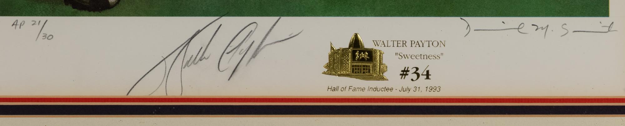 A Walter Payton Signed Autograph Limited Edition Print Formerly Displayed at Mike Ditka’s Restaurant
