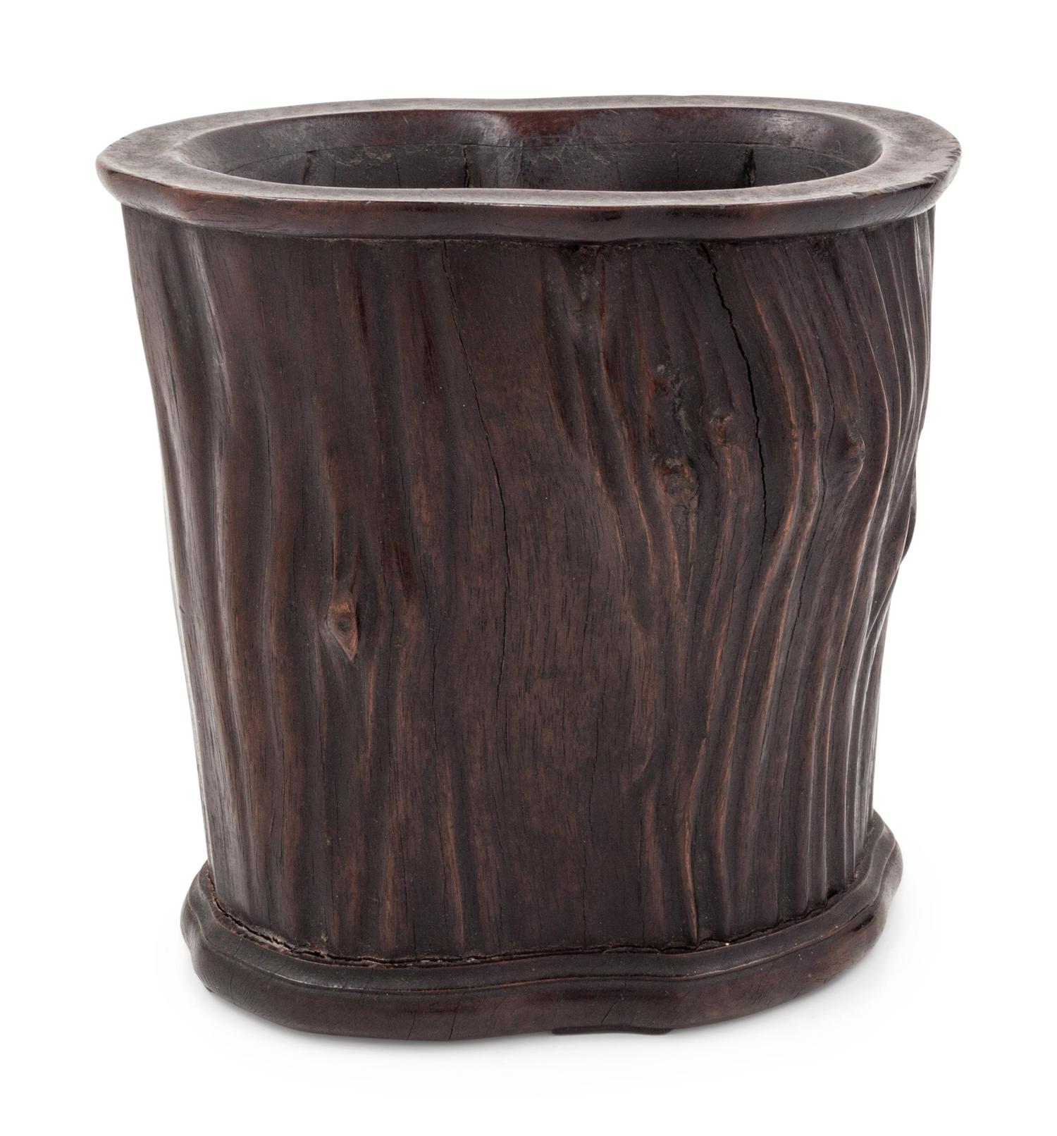 A Hardwood Brush Pot